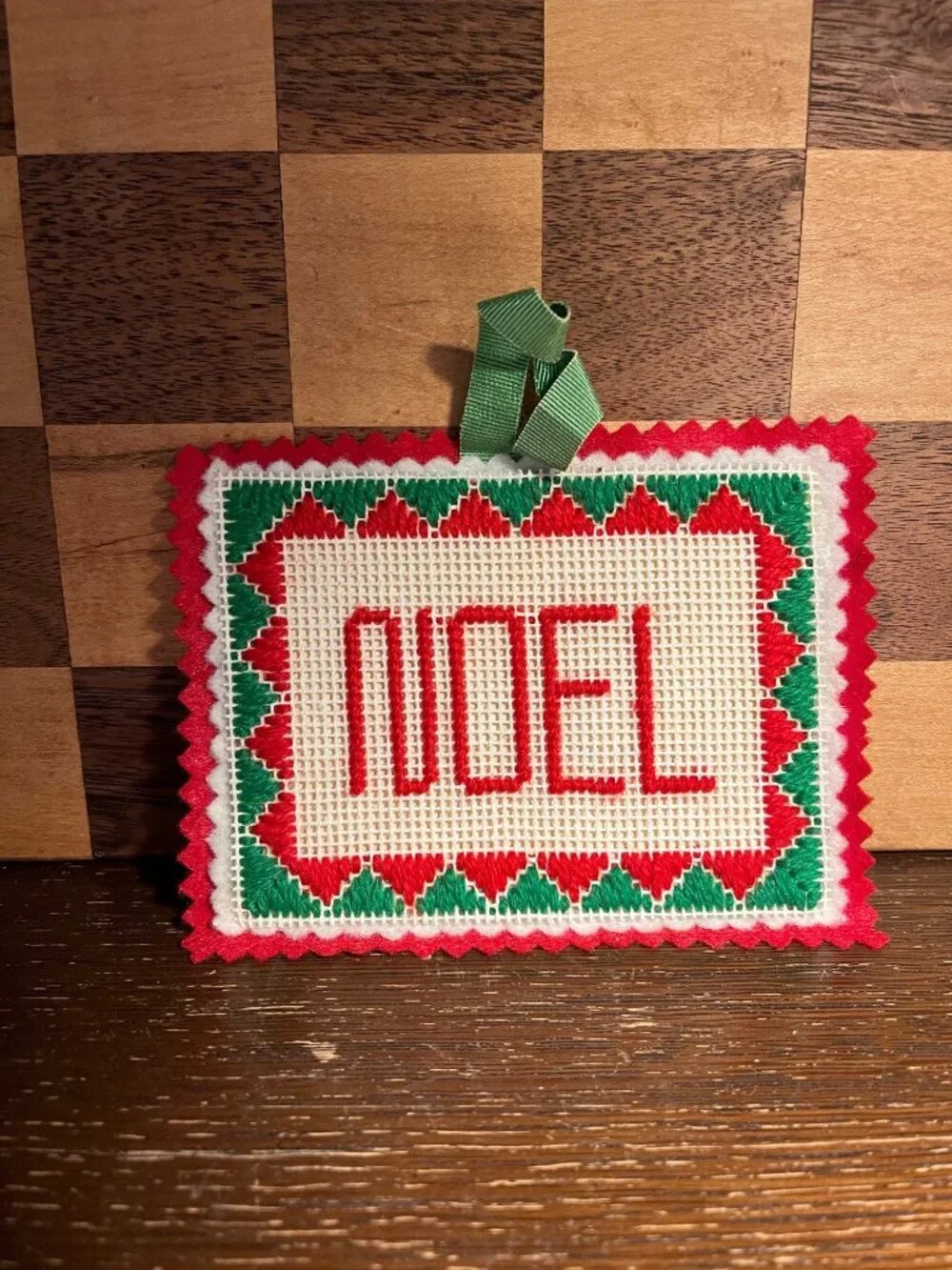 Noel Christmas Needlepoint Canvas Hanging Decor A565